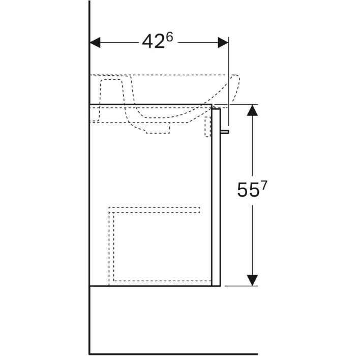 Шкафчик под умывальник Selnova Square 500.179.01.1 Geberit
