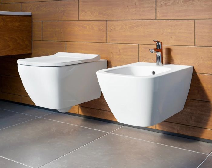 Унитаз подвесной с крышкой Smyle Square Rimfree 500.683.00.2 Geberit