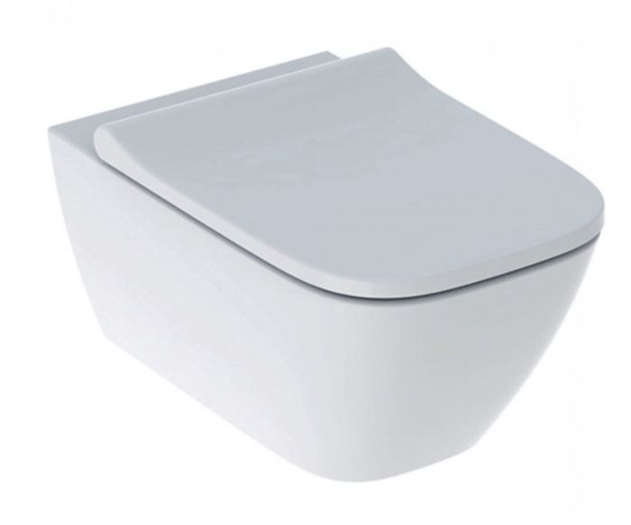 Унитаз подвесной с крышкой Smyle Square Rimfree 500.683.00.2 Geberit