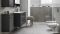 Шафка з умивальником 80 Selnova Square Slim rim Anthracite 501.241.00.1 Geberit