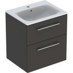 Шкафчик с умывальником 60 Selnova Square Slim rim Anthracite 501.237.00.1 Geberit