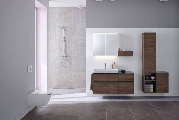 Умывальник Geberit Smyle Square 60 см, с переливом, 500.229.01.1