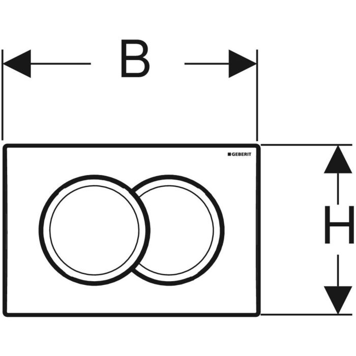 Клавіша змиву DELTA01, пластик, хром глянець