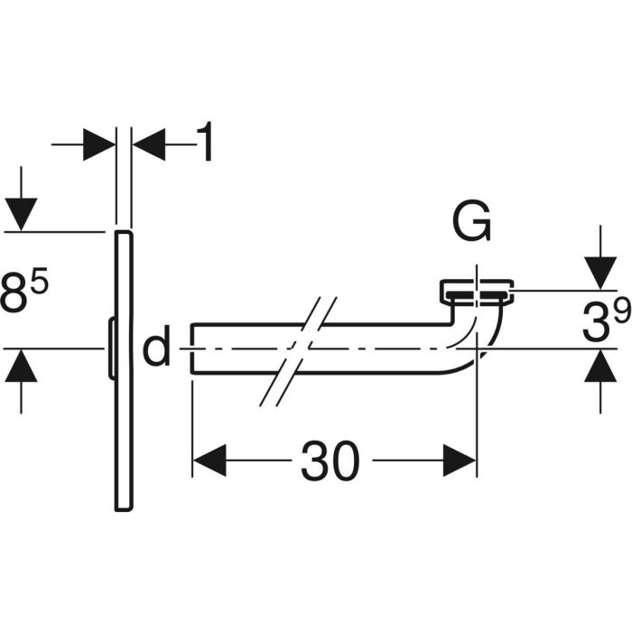Декоративний комплект для сифона 115.416.21.1 Geberit