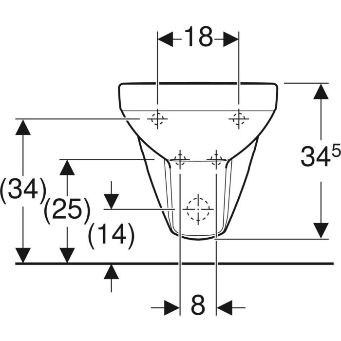 Біде підвісне Selnova Compact 500.272.01.1 Geberit