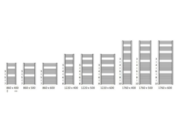 Полотенцесушитель Dexter 860x400 WGDEX086040KCROSX Terma