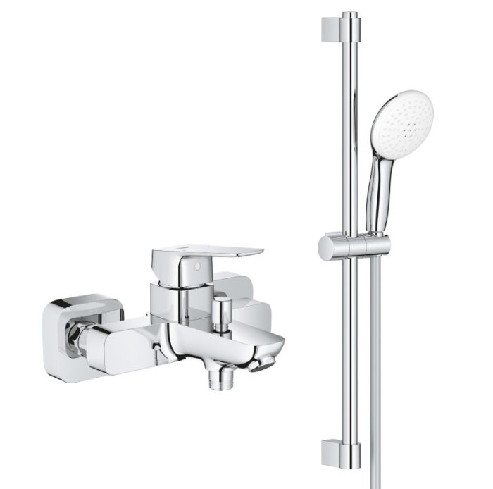Смеситель для ванны Grohe Cubeo + Душевой набор Tempesta 110