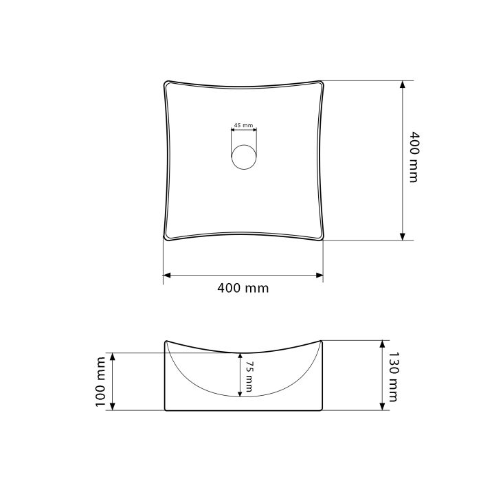 Умивальник VBI VIAREGGIO S WHITE накладний
