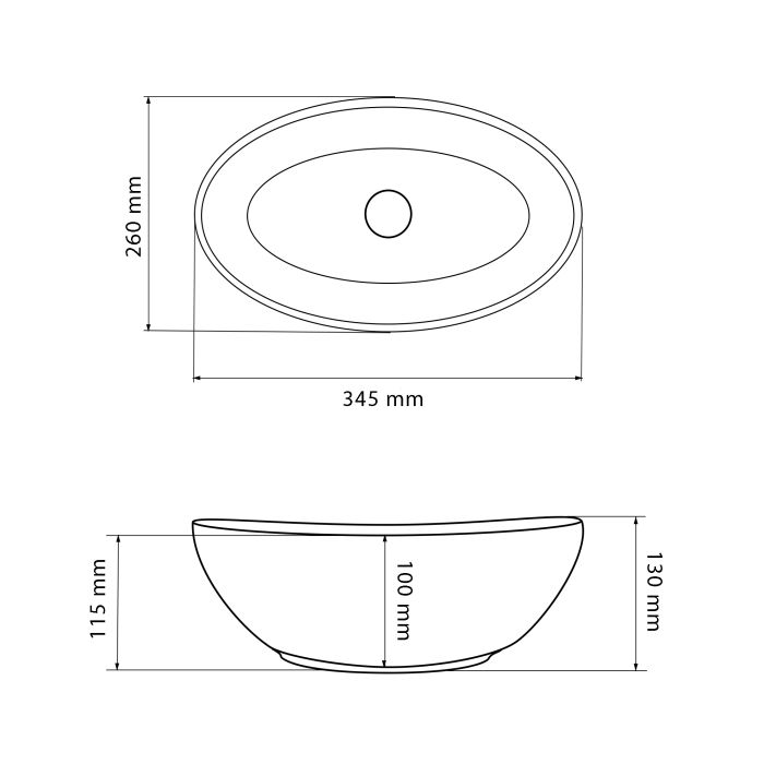 Умивальник VBI PARMA S WHITE накладний