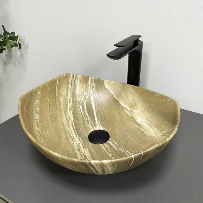 Умивальник VBI RONTA BROWN STONE MATT накладний