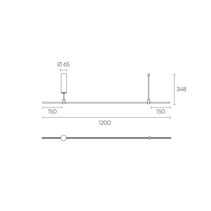 Система SMD 8878 L 1200 Brass 60W