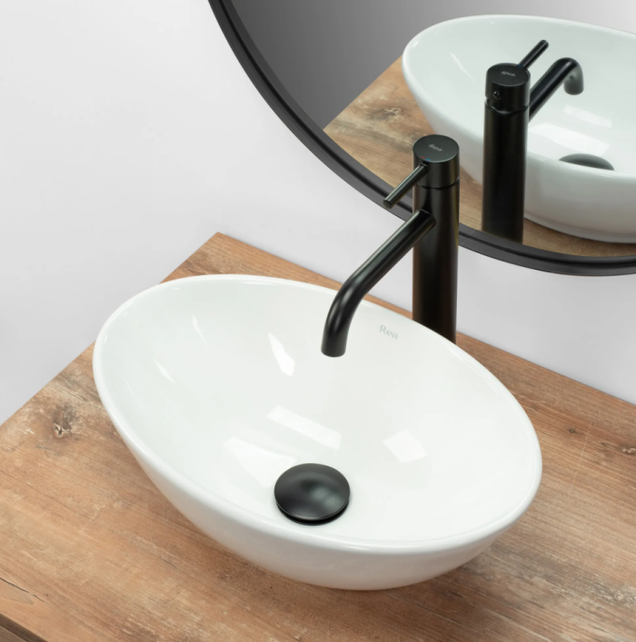 Умывальник REA PAMELA MINI WHITE накладной белый