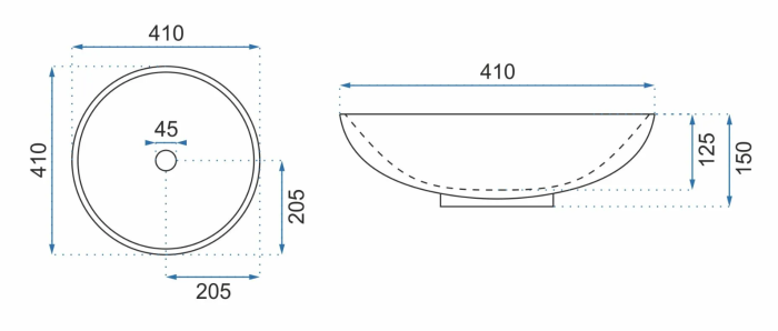 Умивальник REA FIORI WHITE білий накладний