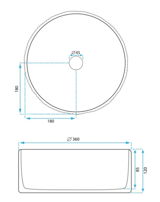 Умивальник REA SELINA WHITE накладний