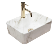Умывальник REA KELLY MINI SHINY AIAX накладной мрамор