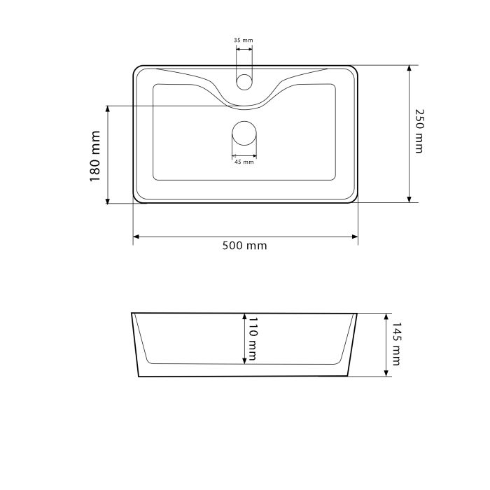 Умывальник VBI FORLI M WHITE накладной