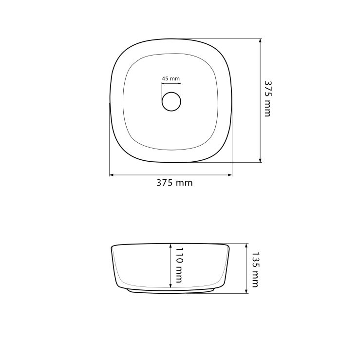 Умивальник VBI AREZZO TERRACOTTA MATT накладний