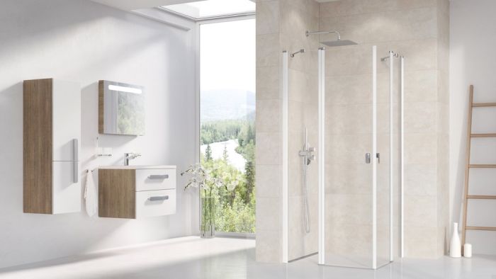 Душевая кабина (половина) CHROME CRV2-100 Transparent, (1QVA0100Z1) RAVAK