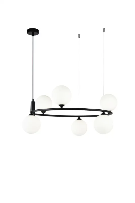 Люстра EMPRESS на 6 ламп, чорний