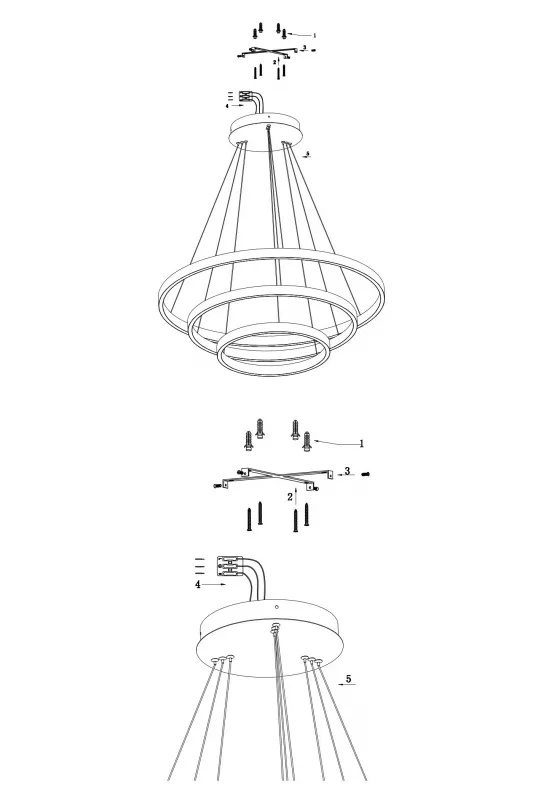 Люстра EMPRESS LED 3x, латунь