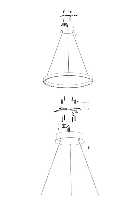 Люстра EMPRESS LED 1x, чорний