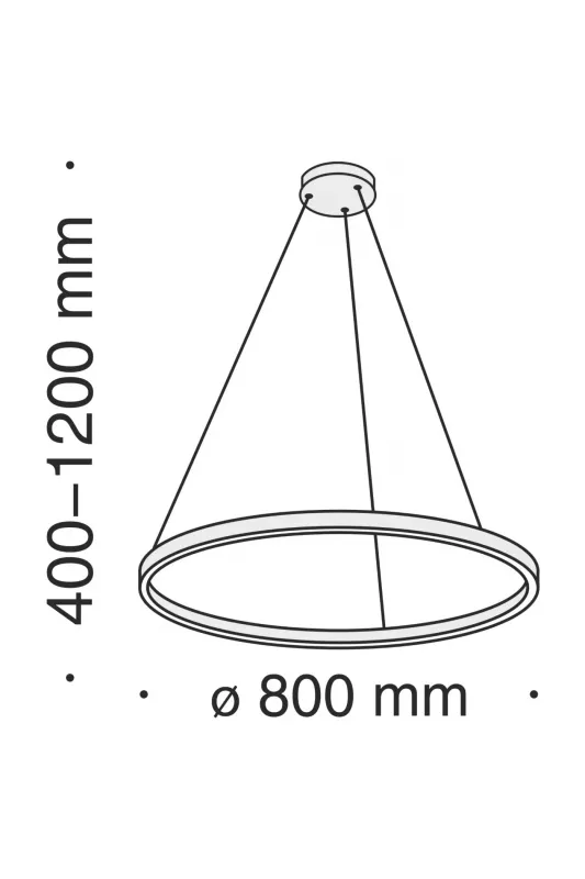 Люстра EMPRESS LED 1x 80 см, черный