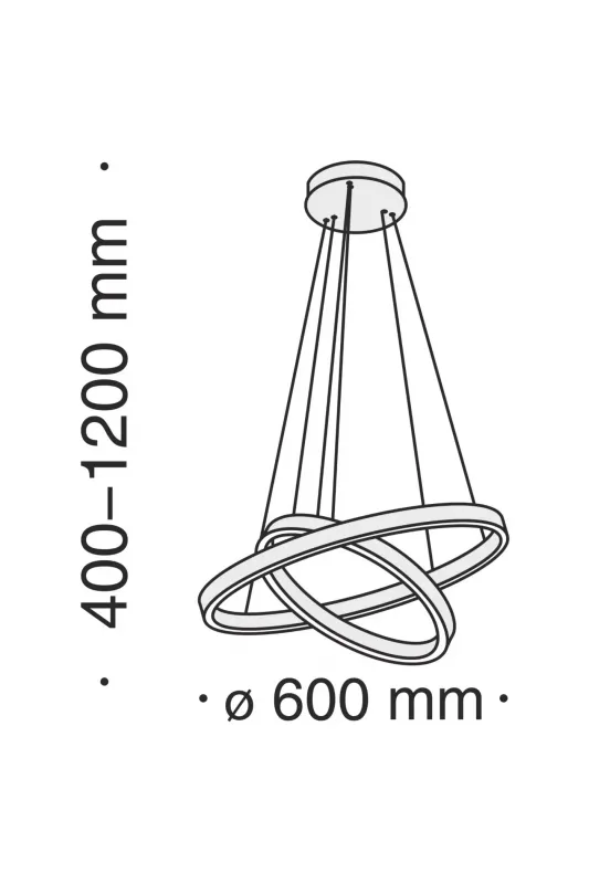 Люстра EMPRESS LED 2x, чорний