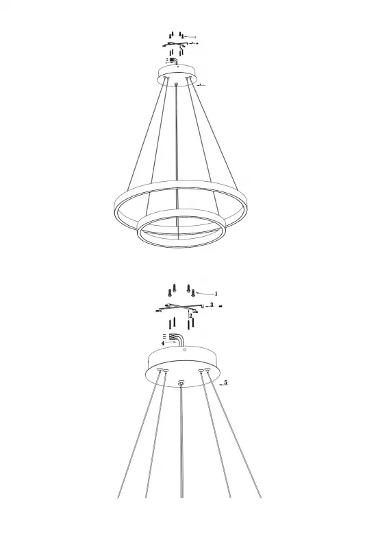 Люстра EMPRESS LED 2x, чорний