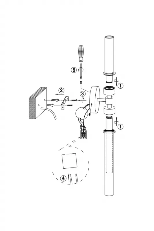 Бра EMPRESS High, латунь