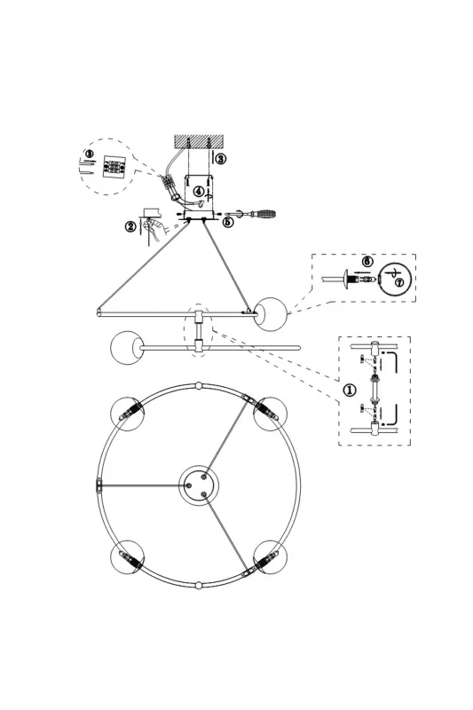 Люстра EMPRESS Ring, черный