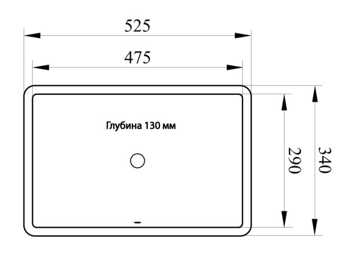 Умывальник прямоугольный NEWARC Hilton белый