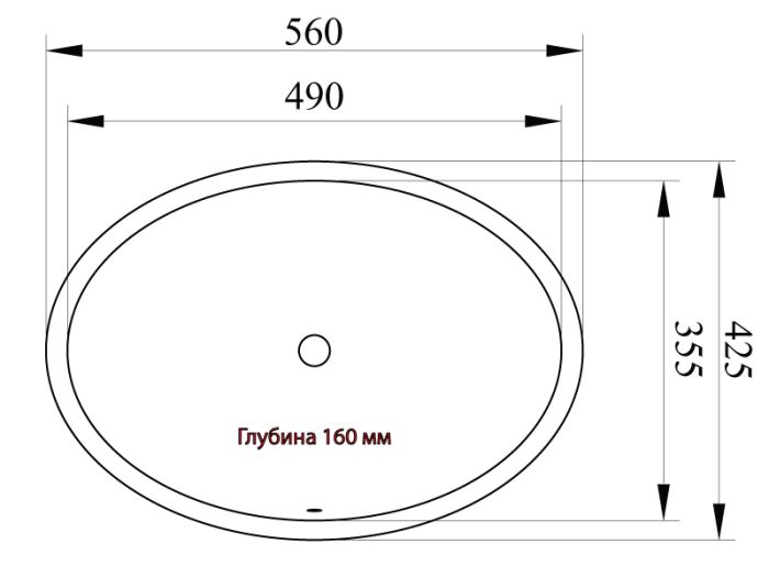 Умывальник овальный NEWARC Hilton, белый