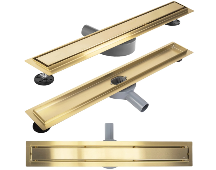 Трап для душу REA NEOX 80 PRO BRUSHED GOLD матове золото