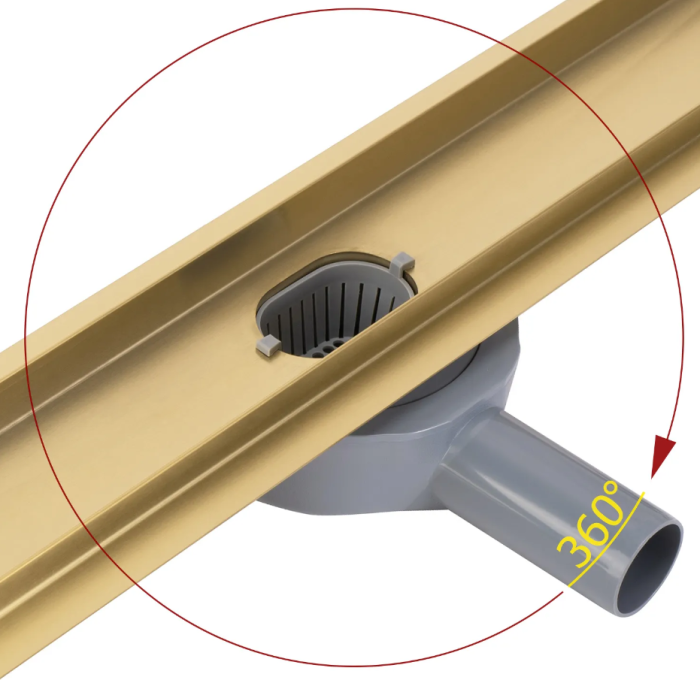 Трап для душу REA NEOX 80 PRO BRUSHED GOLD матове золото