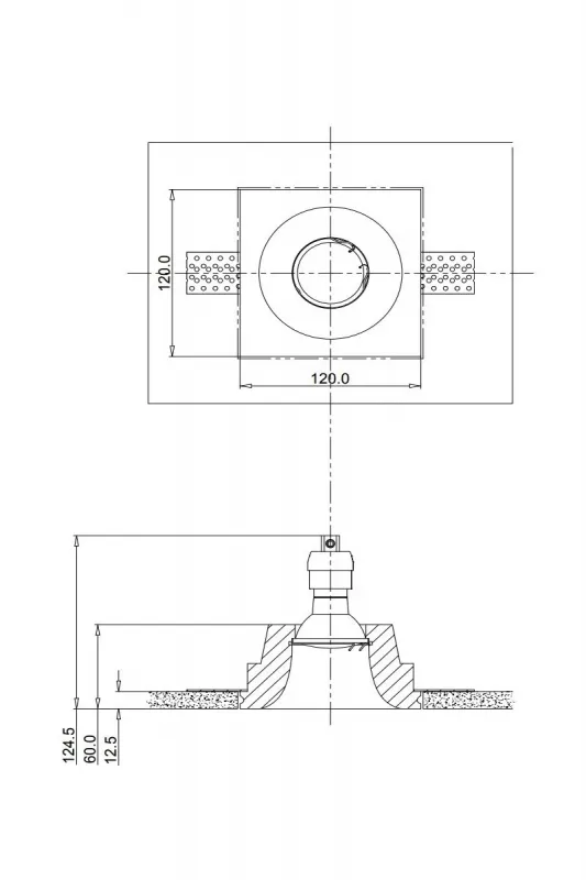 Точечный светильник SLIM 184, белый