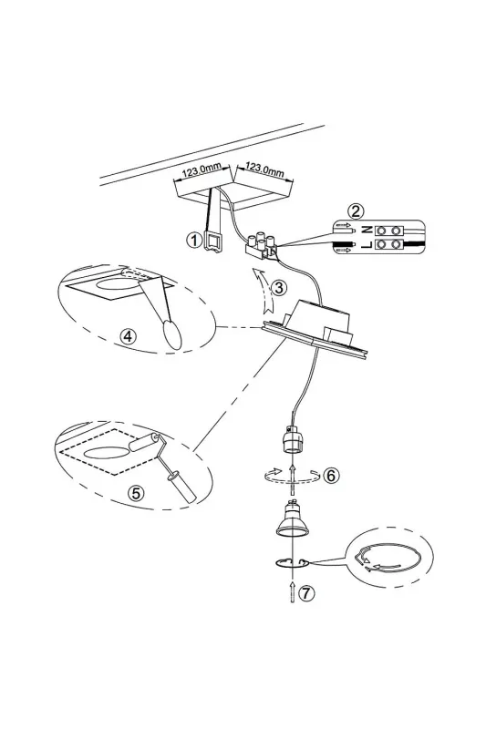 Точечный светильник SLIM 184, белый