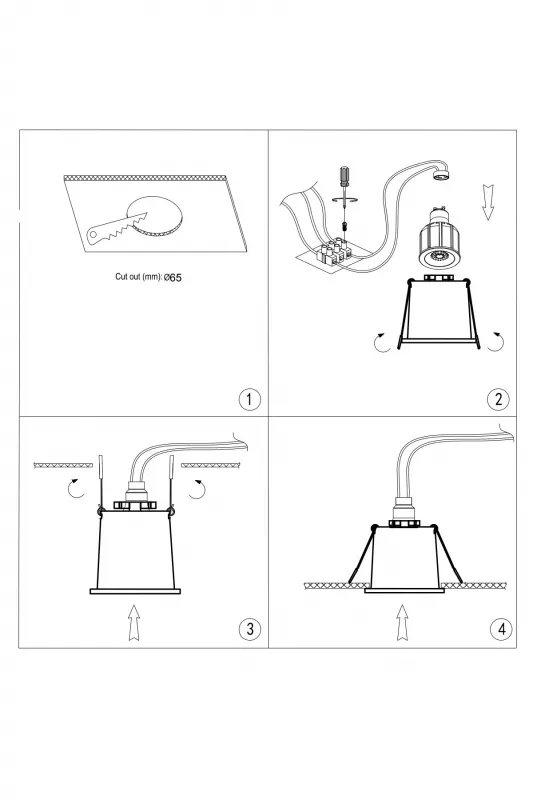 Точковий світильник SLIM 194, білий