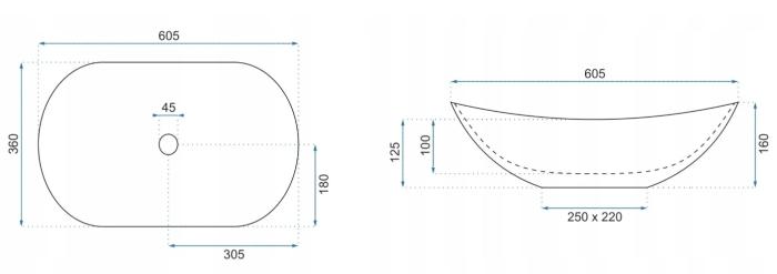 Умывальник REA ROYAL STATUARIO MARBLE MATT накладной мрамор