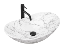 Умывальник REA ROYAL STATUARIO MARBLE MATT накладной мрамор