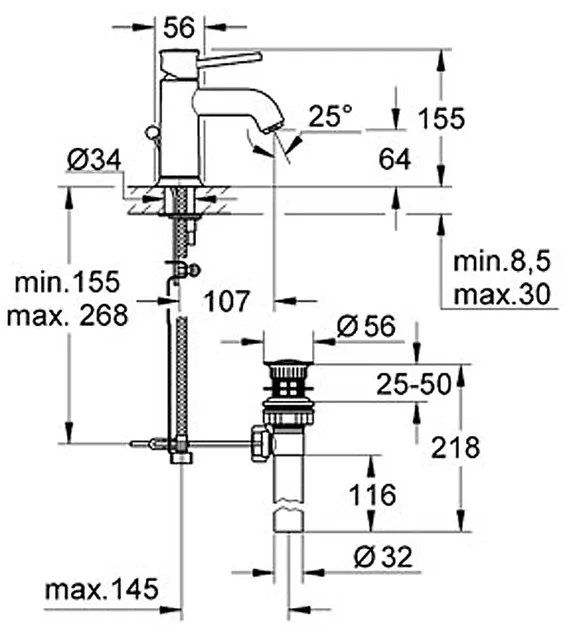 BAUCLASSIC смеситель для умывальника