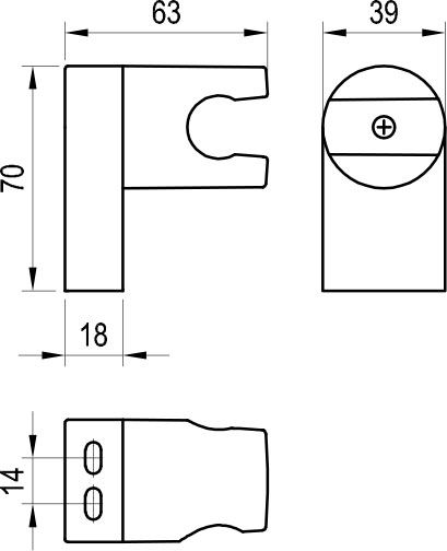 Тримач для ручного душу 611.20 Black X07P639 RAVAK