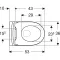 Унитаз подвесной с крышкой iCon Rimfree 501.663.JT.1 Geberit