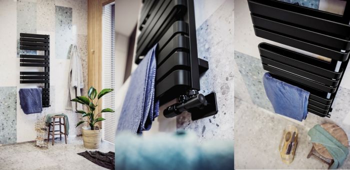 Рушникосушка TERMA Warp S 655x500 Ral 9005 mat GD