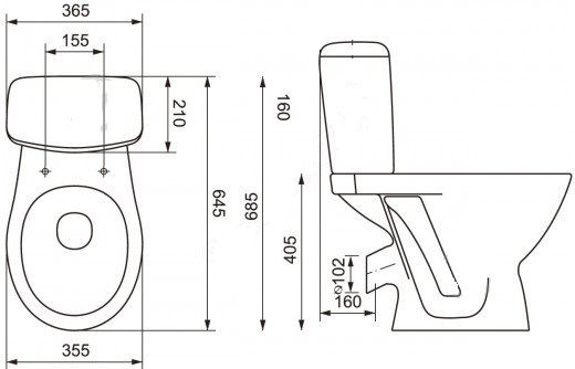 Компакт Koral 769 031 з кришкою поліпропілен CCKZ1015391894 Cersanit