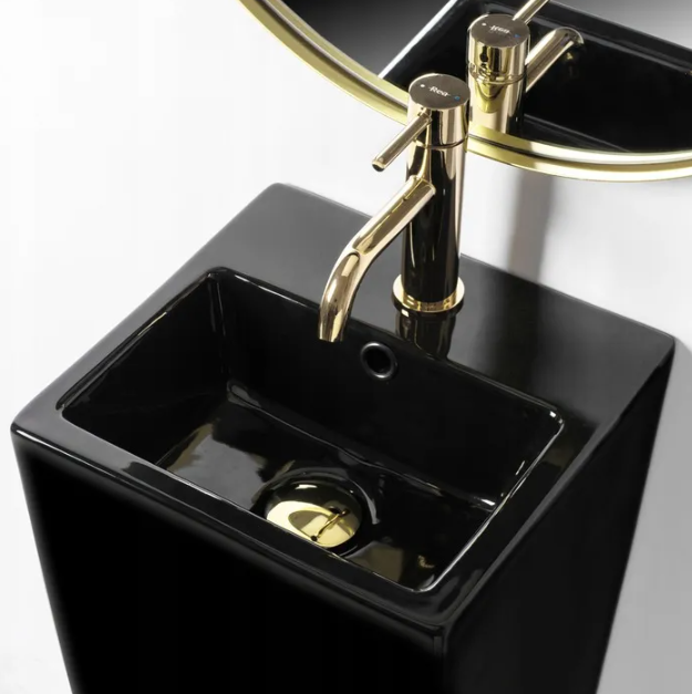 Умывальник REA KAMILA BLACK черный напольный