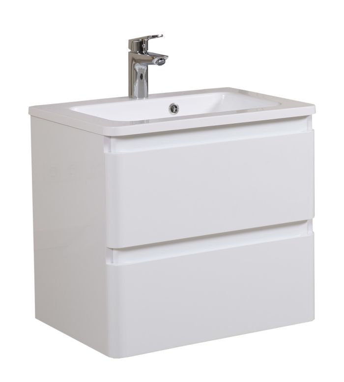 Шафка з умивальником підвісна Акцент Альфа 80, Аква Родос