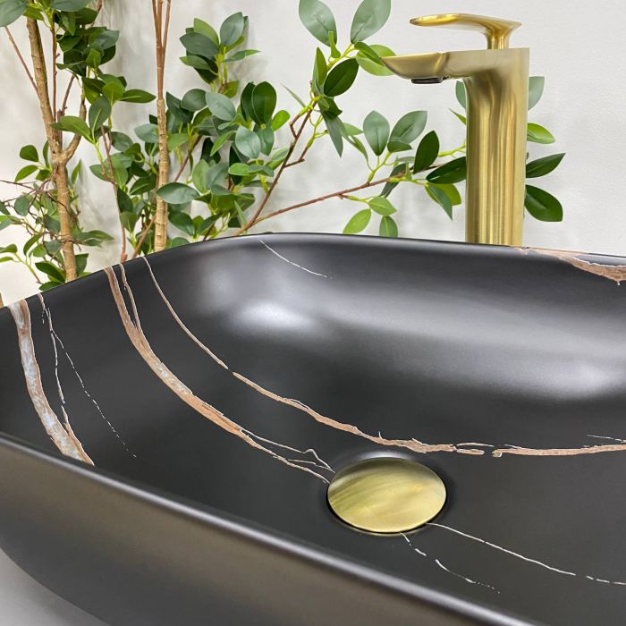 Умивальник VBI RAVENNA BLACK STONE MATT накладний