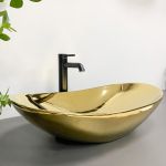 Умывальник VBI TURIN GOLD GLOSSY накладной