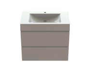 Тумба «Элегия» 80 см с умывальником «Атлант» Белый