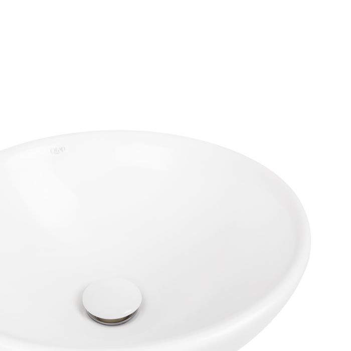 Раковина Qtap Owl 400х400х155 White з донним клапаном QT1911K53W